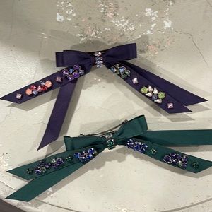 J. Crew Gem Bow Clips